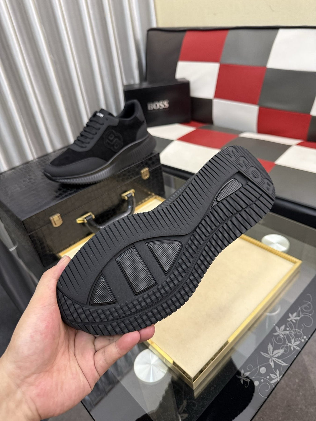 BOSS Black Low-Top Sneakers — detail