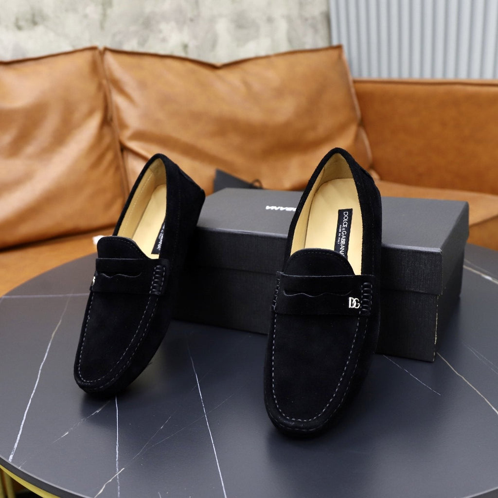 Dolce & Gabbana Men's Leather Penny Loafers — front