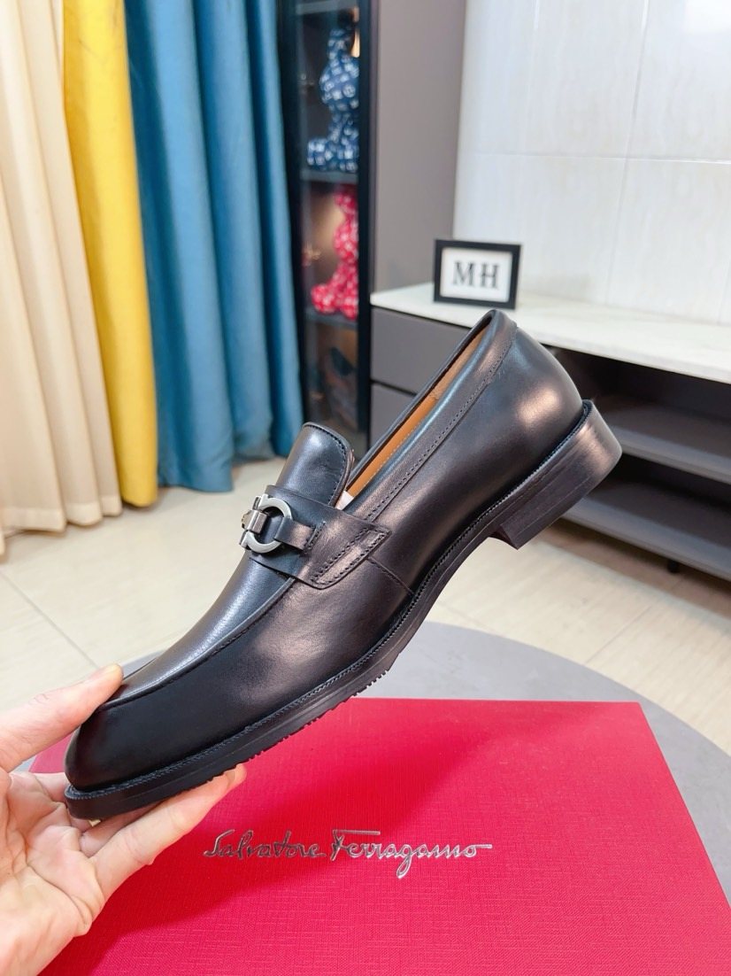 Ferragamo Men's Bit Loafers — side